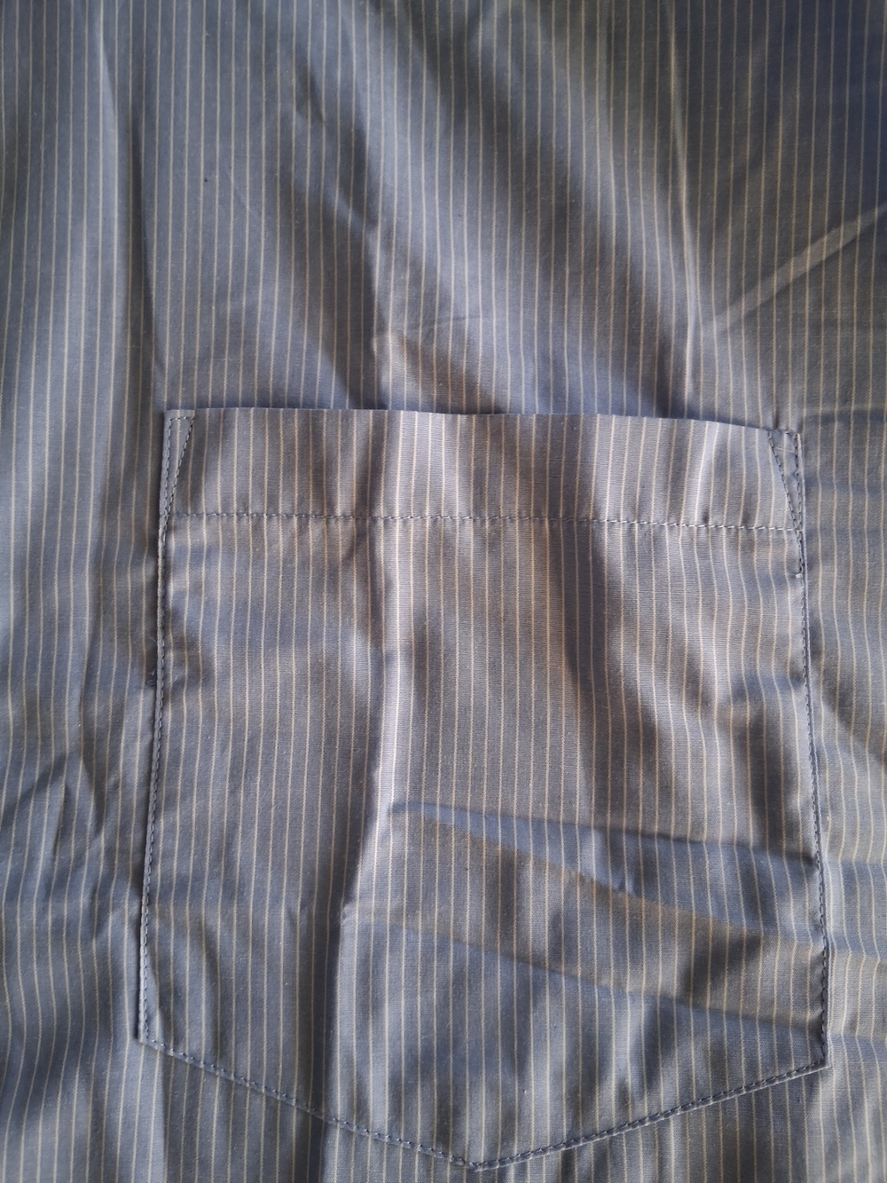 Haband Light Blue Striped Men's Dress Shirt - Picture 2 of 4